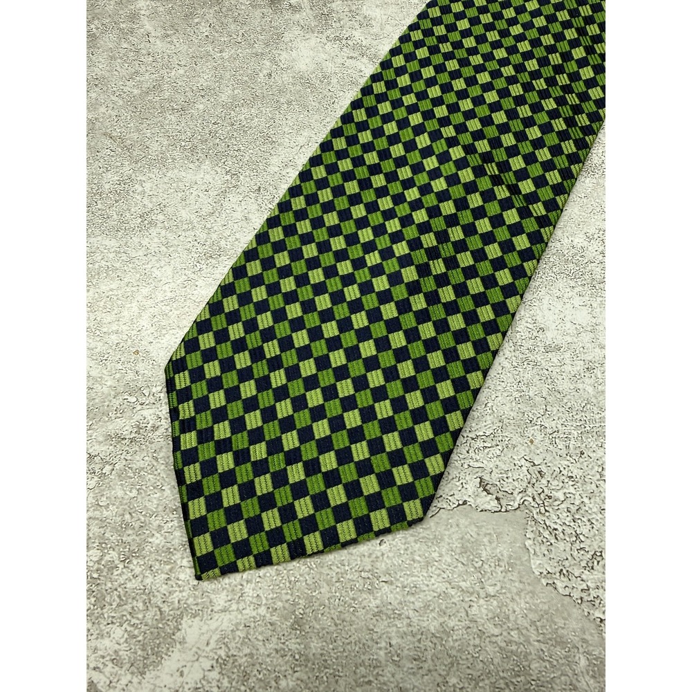 Brooks Brothers Silk Tie Mens One Size Green Plaid Made In USA Necktie